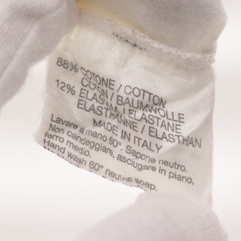 ■ エルメス Tシャツ カットソー 半袖 トップス リボン柄 コットン混 レディース M アイボリー