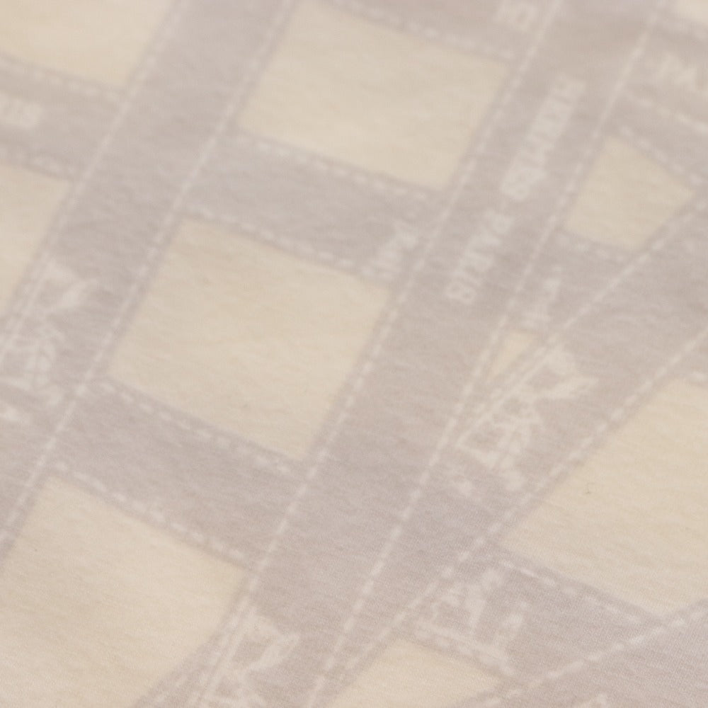 ■ エルメス Tシャツ カットソー 半袖 トップス リボン柄 コットン混 レディース M アイボリー