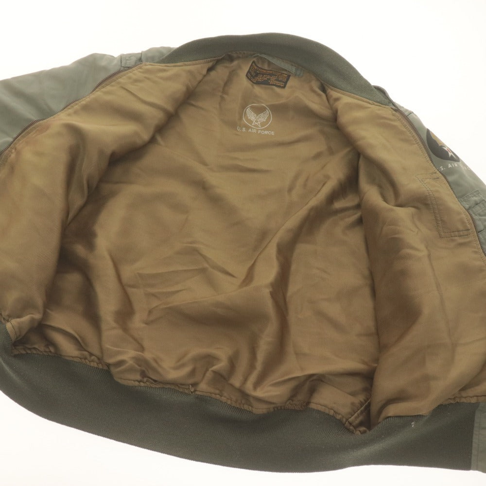 ■ HOUSTON ヒューストン フライトジャケット L-2B 長袖 アウター プリント メンズ LARGE カーキ
