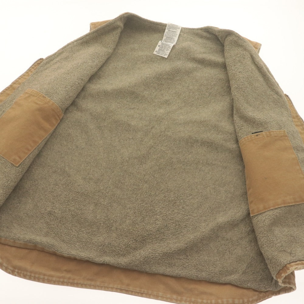■ Carhartt カーハート ダックベスト アウター コットン 裏地ボア メンズ X-Large ベージュ系