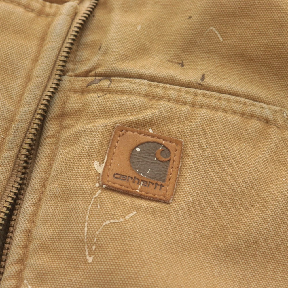 ■ Carhartt カーハート ダックベスト アウター コットン 裏地ボア メンズ X-Large ベージュ系
