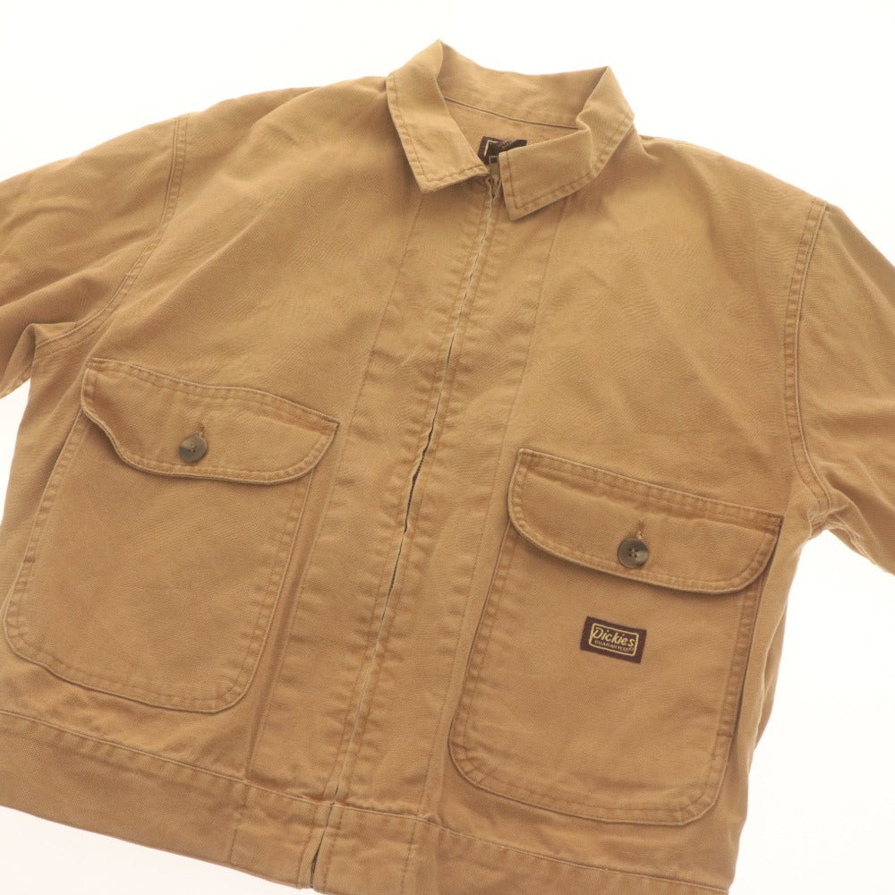 ■ Dickies ディッキーズ ダックジャケット 長袖 アウター コットン ビンテージ ロゴ メンズ L ブラウン系