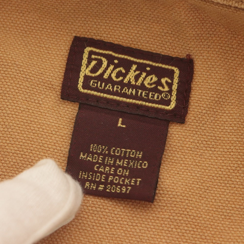 ■ Dickies ディッキーズ ダックジャケット 長袖 アウター コットン ビンテージ ロゴ メンズ L ブラウン系