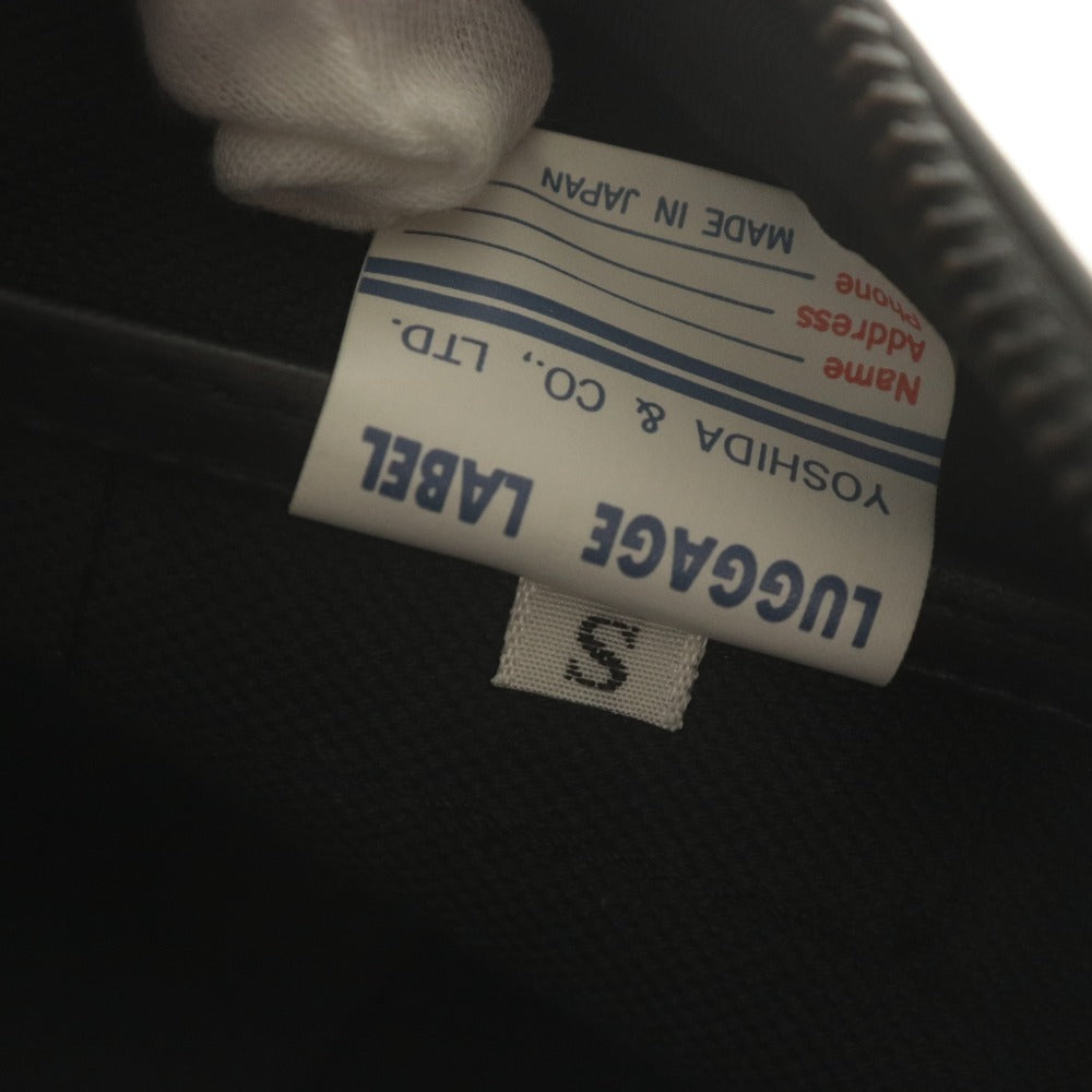 ■ LUGGAGE LABEL ラゲッジレーベル ショルダーバッグ 鞄 ライナー 赤バッテン クロスボディ 吉田カバン メンズ S ブラック