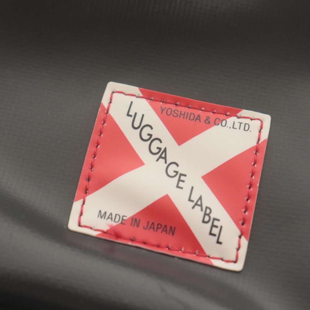 ■ LUGGAGE LABEL ラゲッジレーベル ショルダーバッグ 鞄 ライナー 赤バッテン クロスボディ 吉田カバン メンズ S ブラック