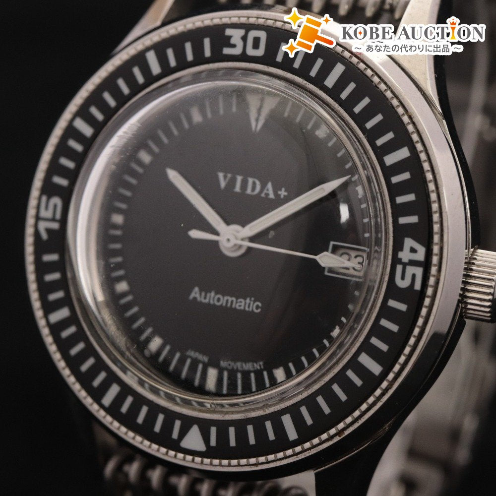 ■ VIDA＋ ヴィーダプラス 腕時計 Heritage 45920 自動巻き メンズ レディース 138.4g シルバー 文字盤 ブラック