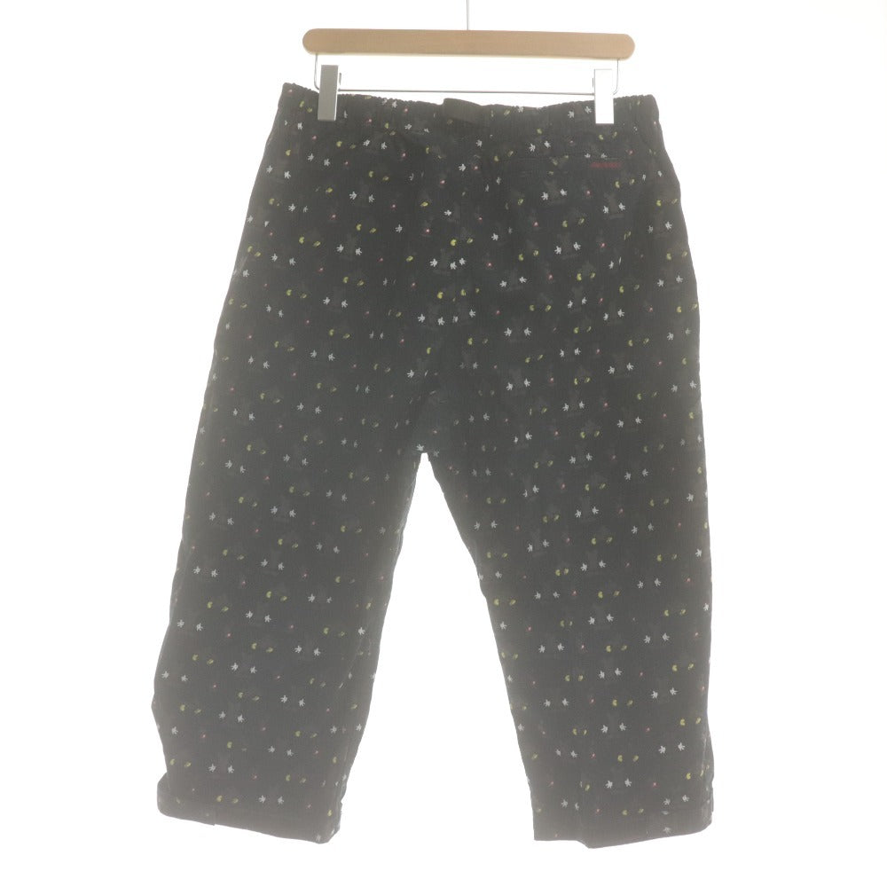 ■ GRAMICCI グラミチ Disney ディズニー クロップドパンツ 七分丈 ボトムス コラボ 総柄 ミッキー柄 メンズ XL ネイビー