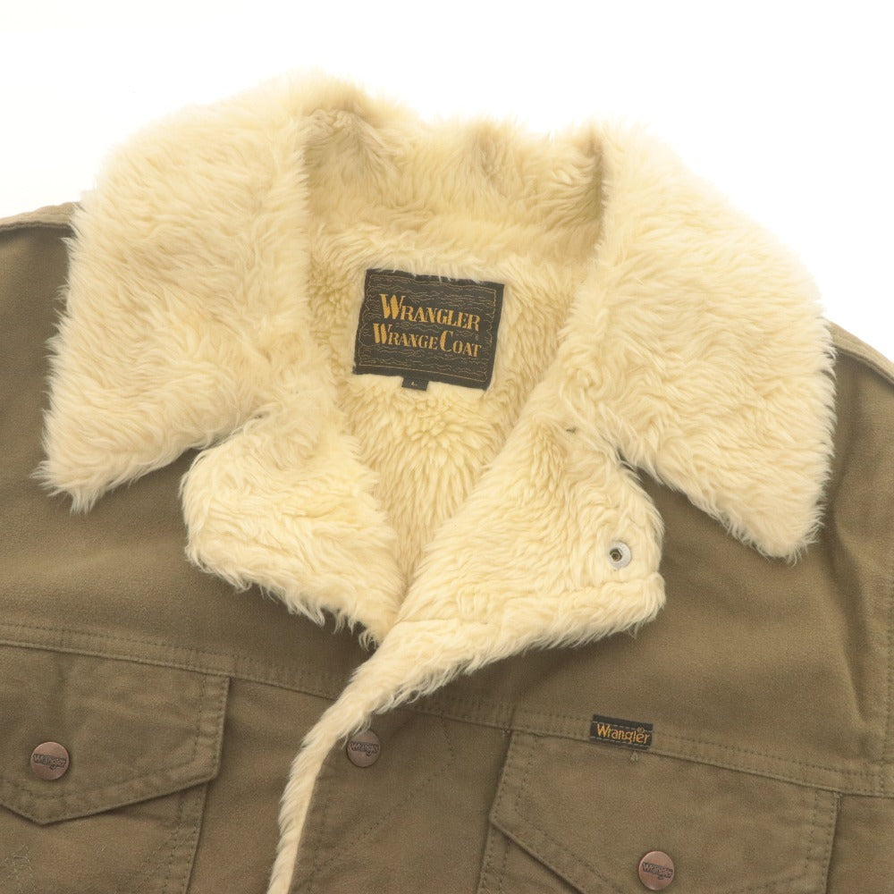 ■ WRANGLER WRANGE COAT ラングラー ランチコート ジャケット 長袖 アウター ボア メンズ L カーキ系