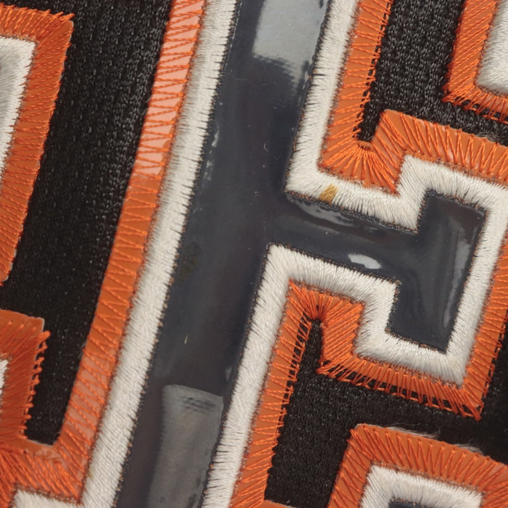 ■ FUBU フブ ゲームシャツ 半袖 トップス Vネック ワッペン 刺繍 メンズ L ブラック