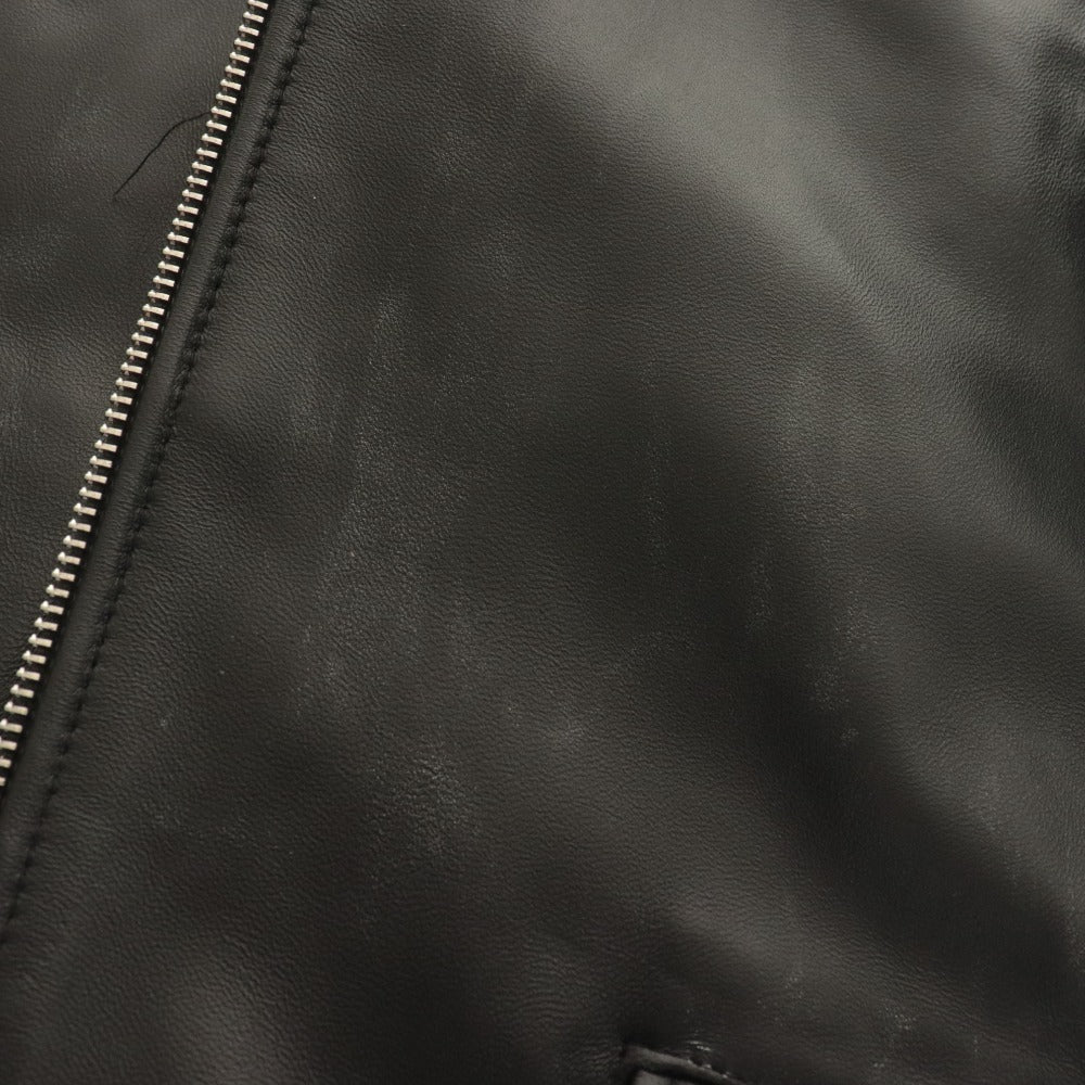 ■ FORTIME フォータイム ライダースジャケット 長袖 アウター レザー メンズ XL ブラック