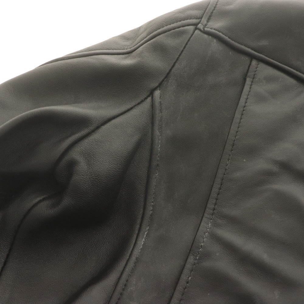 ■ FORTIME フォータイム ライダースジャケット 長袖 アウター レザー メンズ XL ブラック