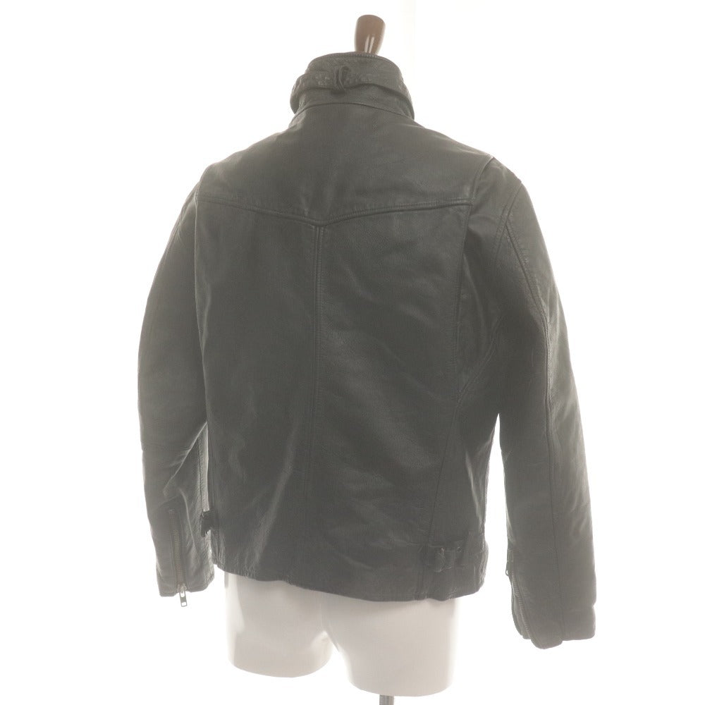 ■ Liugoo Leathers リューグーレザーズ ライダースジャケット 長袖 アウター レザー 馬革 メンズ 3L ブラック
