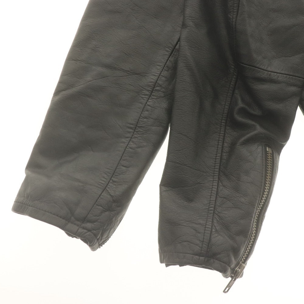 ■ Liugoo Leathers リューグーレザーズ ライダースジャケット 長袖 アウター レザー 馬革 メンズ 3L ブラック