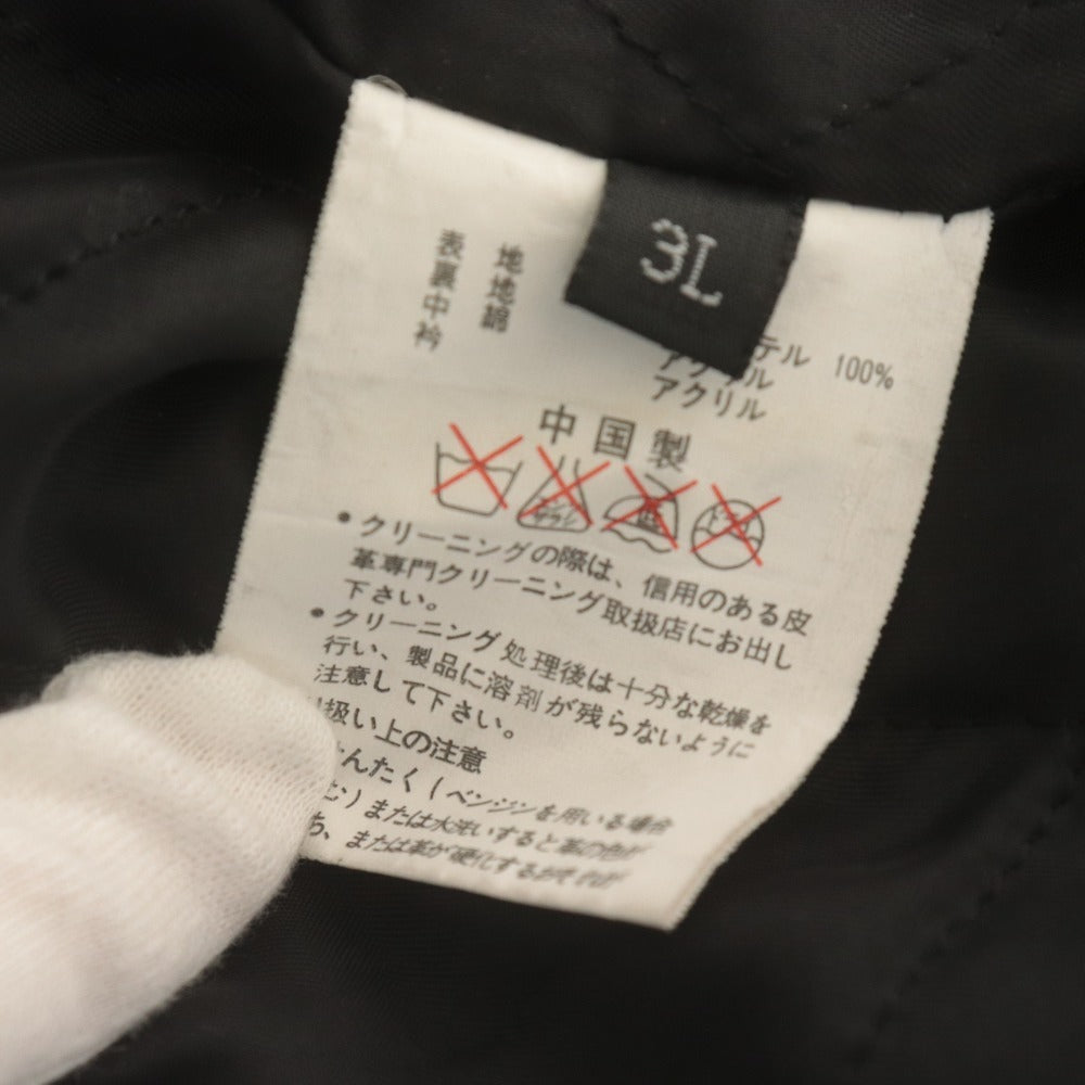 ■ Liugoo Leathers リューグーレザーズ ライダースジャケット 長袖 アウター レザー 馬革 メンズ 3L ブラック