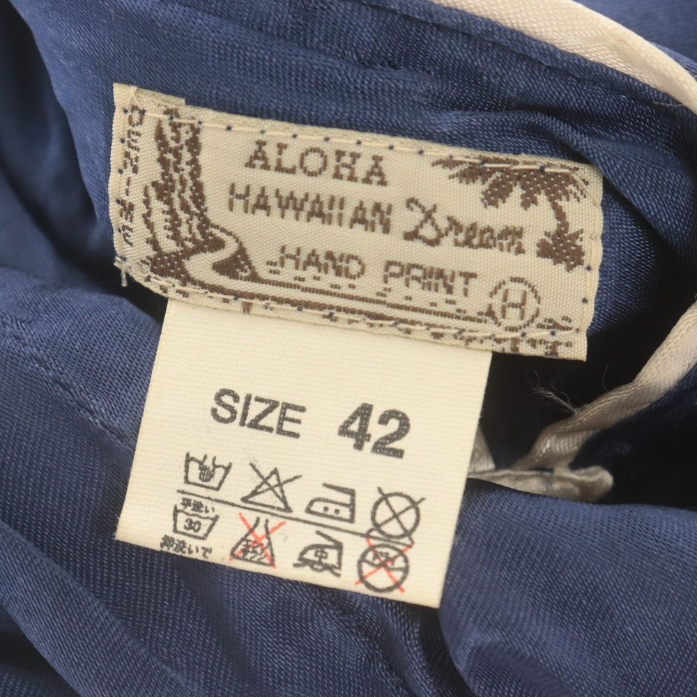 ■ DENIME ドゥニーム スカジャン ジャケット 長袖 アウター 刺繍 リバーシブル メンズ 42 ネイビー系 ピンク系