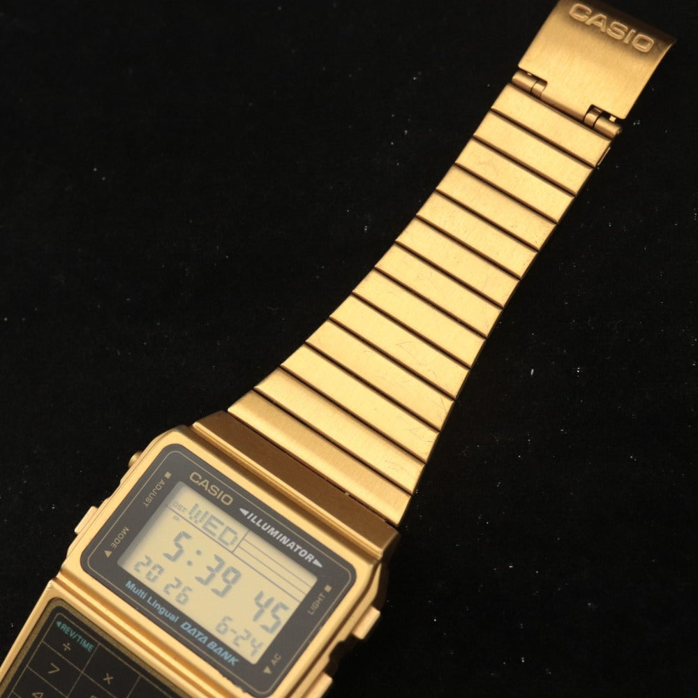■ CASIO カシオ デジタル腕時計 データバンク 海外モデル チープカシオ DBC-611G メンズ レディース ゴールド付属品付き 動作確認済み