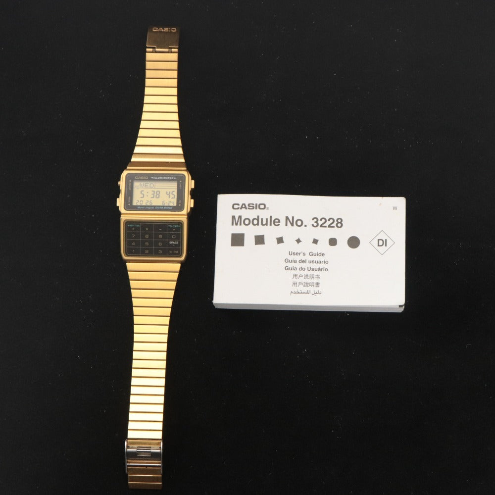 ■ CASIO カシオ デジタル腕時計 データバンク 海外モデル チープカシオ DBC-611G メンズ レディース ゴールド付属品付き 動作確認済み