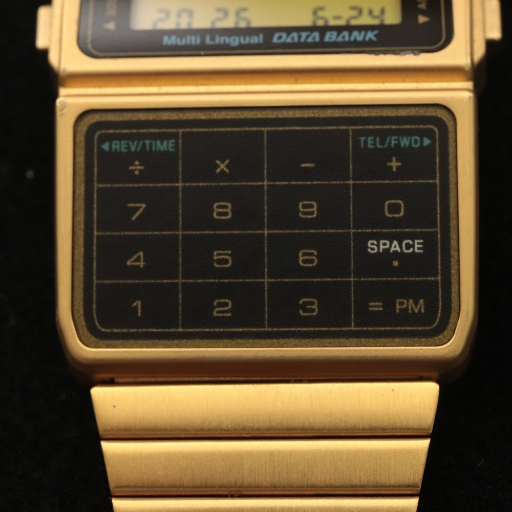 ■ CASIO カシオ デジタル腕時計 データバンク 海外モデル チープカシオ DBC-611G メンズ レディース ゴールド付属品付き 動作確認済み