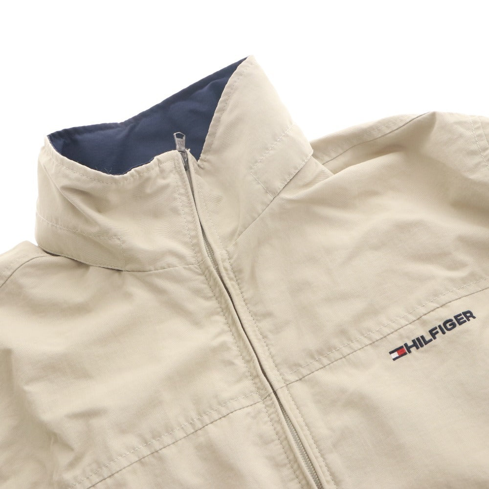 ■ TOMMY HILFIGER ナイロンジャケット 長袖 アウター セーリング ウインドブレーカー フード収納式 メンズ L ベージュ系