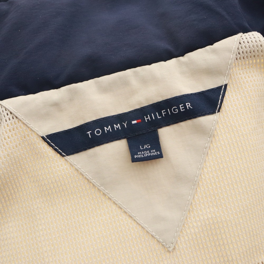 ■ TOMMY HILFIGER ナイロンジャケット 長袖 アウター セーリング ウインドブレーカー フード収納式 メンズ L ベージュ系