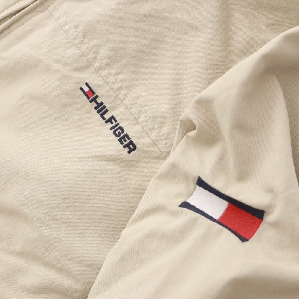 ■ TOMMY HILFIGER ナイロンジャケット 長袖 アウター セーリング ウインドブレーカー フード収納式 メンズ L ベージュ系