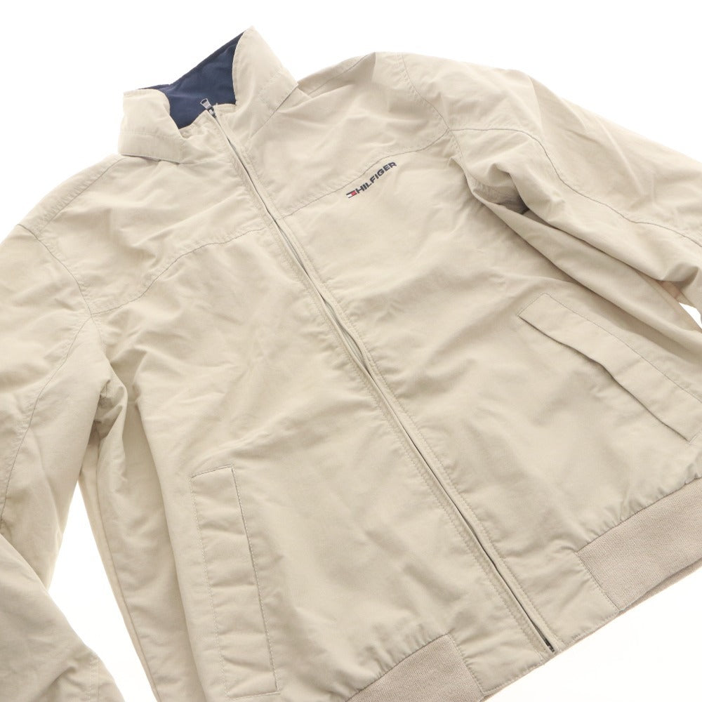 ■ TOMMY HILFIGER ナイロンジャケット 長袖 アウター セーリング ウインドブレーカー フード収納式 メンズ L ベージュ系