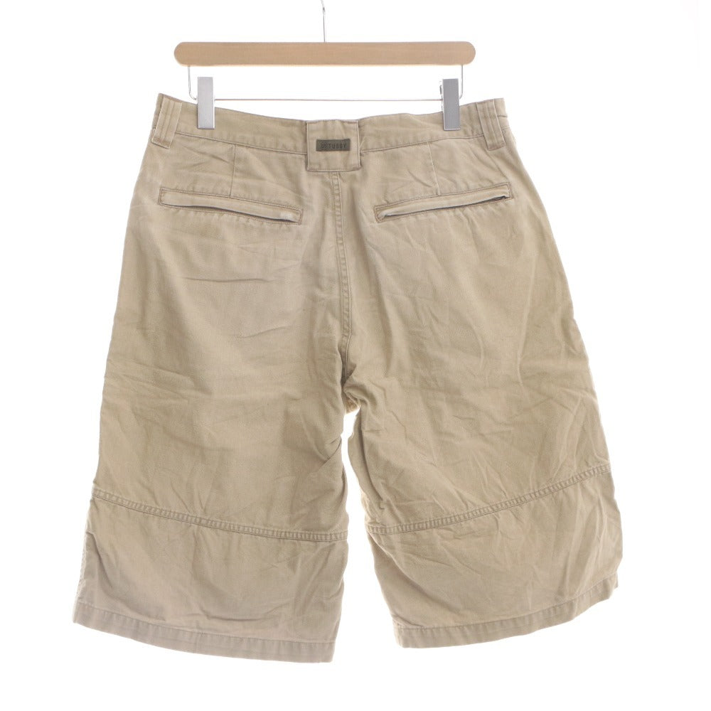 ■ STUSSY SURPLUS ステューシー サープラス ワーク ショートパンツ ボトムス 無地 メンズ 34 (XL相当) ベージュ系