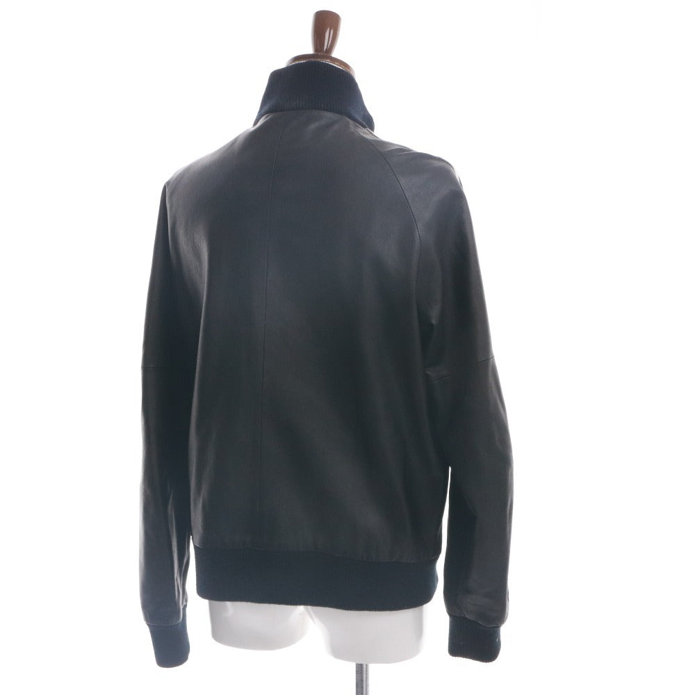 ■ SCHOTT N.Y.C ライダースジャケット 長袖 アウター クラシックレーサー 白ライン シングル レザー 羊革 3141006 メンズ L 黒 ブラック