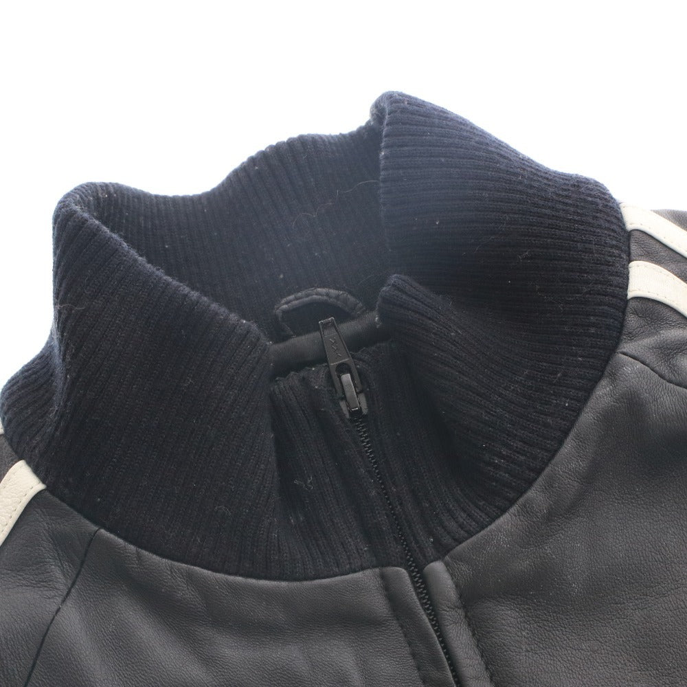 ■ SCHOTT N.Y.C ライダースジャケット 長袖 アウター クラシックレーサー 白ライン シングル レザー 羊革 3141006 メンズ L 黒 ブラック