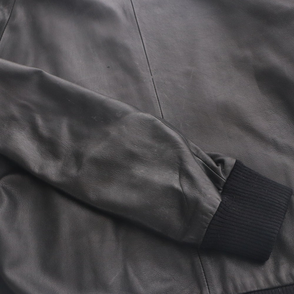 ■ SCHOTT N.Y.C ライダースジャケット 長袖 アウター クラシックレーサー 白ライン シングル レザー 羊革 3141006 メンズ L 黒 ブラック