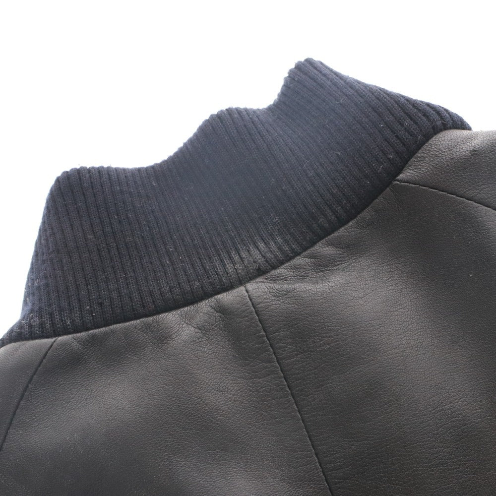 ■ SCHOTT N.Y.C ライダースジャケット 長袖 アウター クラシックレーサー 白ライン シングル レザー 羊革 3141006 メンズ L 黒 ブラック
