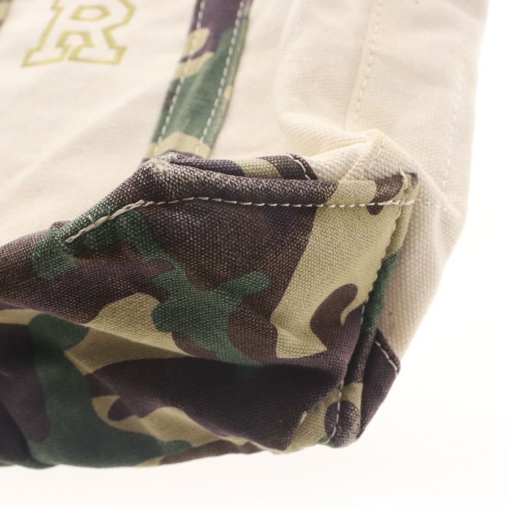 ■ L.L.BEAN ハンドバッグ ショルダー 2way 鞄 迷彩柄 イニシャルR 刺繍 コットン メンズ レディース アイボリー カーキ ブラウン 等