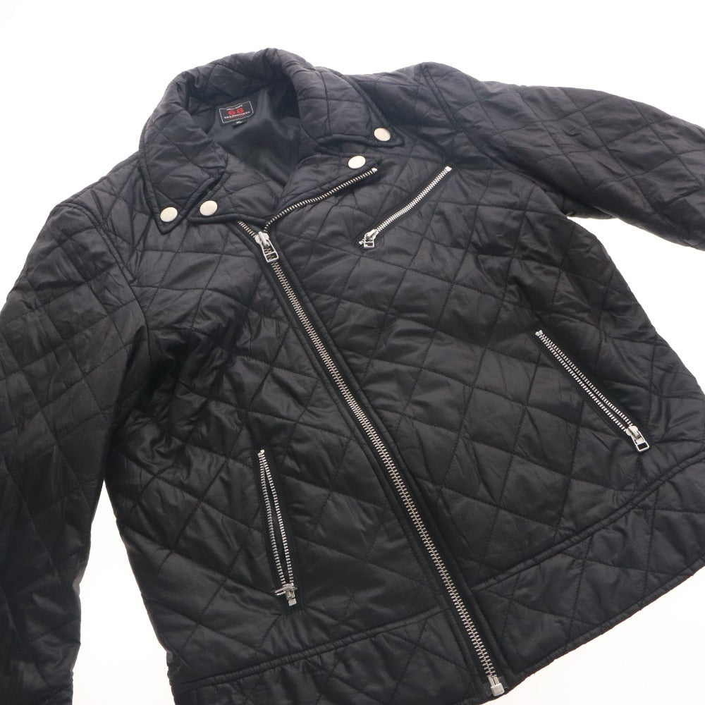 ■ 68＆BROTHERS NEW YORK ライダースジャケット 長袖 アウター キルティング ダブル ジップアップ 襟 メンズ XL 黒 ブラック