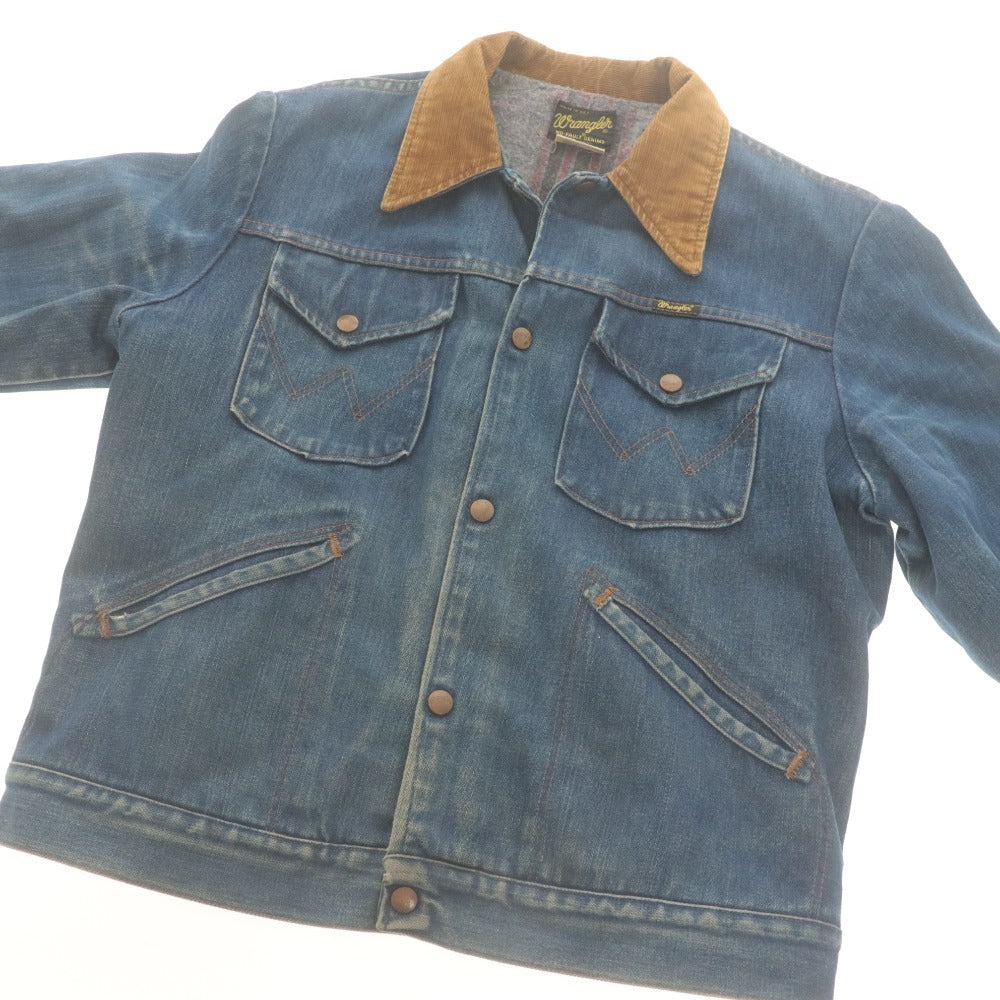 ■ Wrangler ラングラー Gジャン ジャケット 長袖 アウター デニム NO-FAULT DENIMS USA製 ヴィンテージ メンズ 42 ブルー