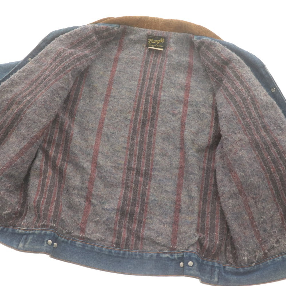 ■ Wrangler ラングラー Gジャン ジャケット 長袖 アウター デニム NO-FAULT DENIMS USA製 ヴィンテージ メンズ 42 ブルー