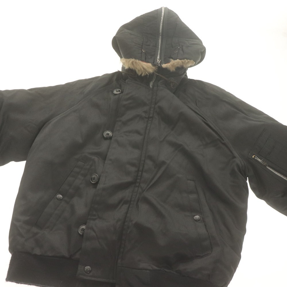 ■ I.SPIEWAK&SONS スピワック ブルゾン フライングジャケット 長袖 アウター ATTACHED HOOD N-2B タイタンクロス メンズ 40 ブラック
