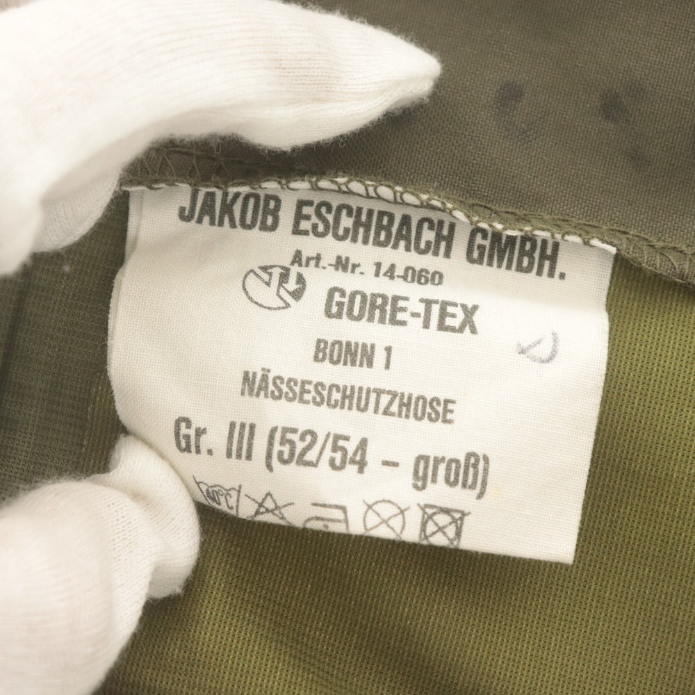 ■ JAKOB ESCHBACH GMBH パンツ ボトムス ゴアテックス ドイツ軍 ミリタリー メンズ Gr.III （52/54） カーキ