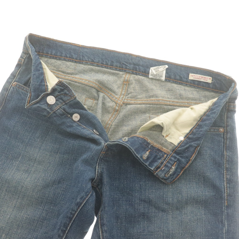 ■ Levi's PREMIUM リーバイス ジーンズ パンツ ボトムス スキニー ローライズ ブーツカット ボタンフライ メンズ W34 L32 ブルー