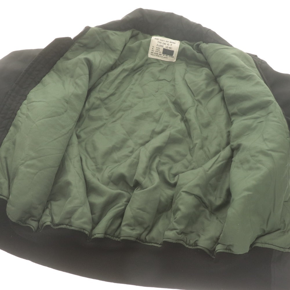 ■ US ARMY USAF フライトジャケット ブルゾン CWU-45/P アウター SCOVILLジップ メンズ XL ブラック