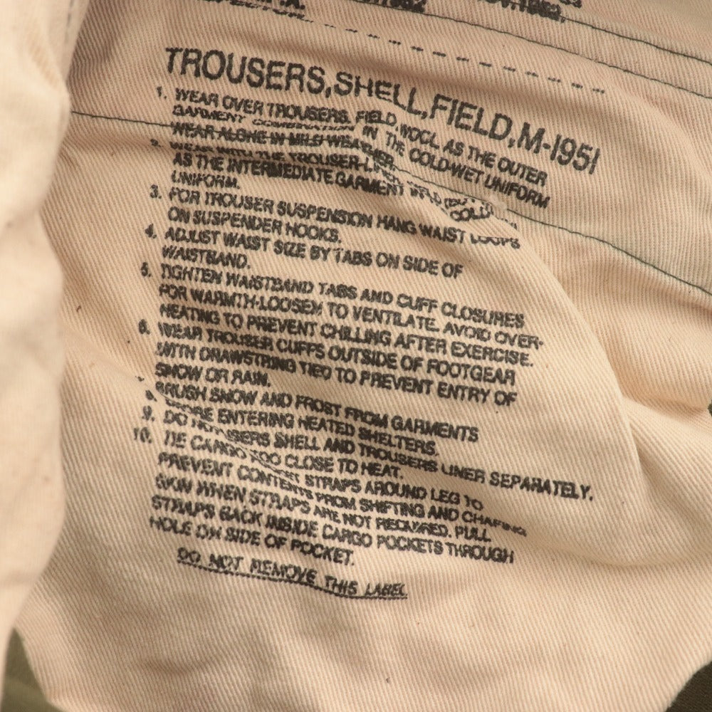 ■ HOPE MANUFACTURING INC. パンツ ボトムス USA製 TROUSERS SHELL FIELD M-1951 メンズ M カーキ