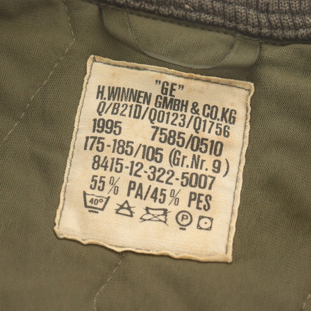 ■ H.WINNEN GMBH＆CO.KG ジャケット ライナー アウター キルティング ドイツ軍 ミリタリー メンズ 175-185/105 カーキ
