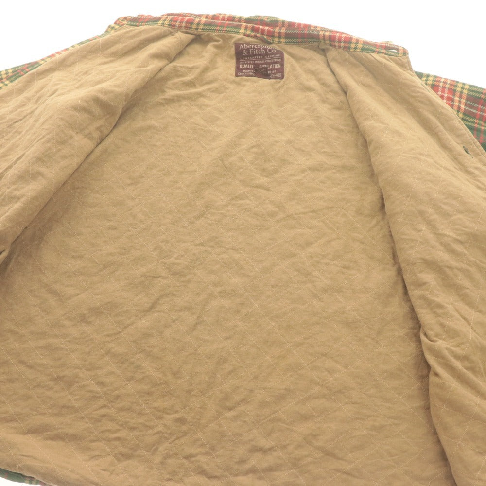 ■ Abercrombie & Fitch アバクロンビー＆フィッチ ジャケット アウター チェック 内側キルティング ビンテージ メンズ L マルチカラー