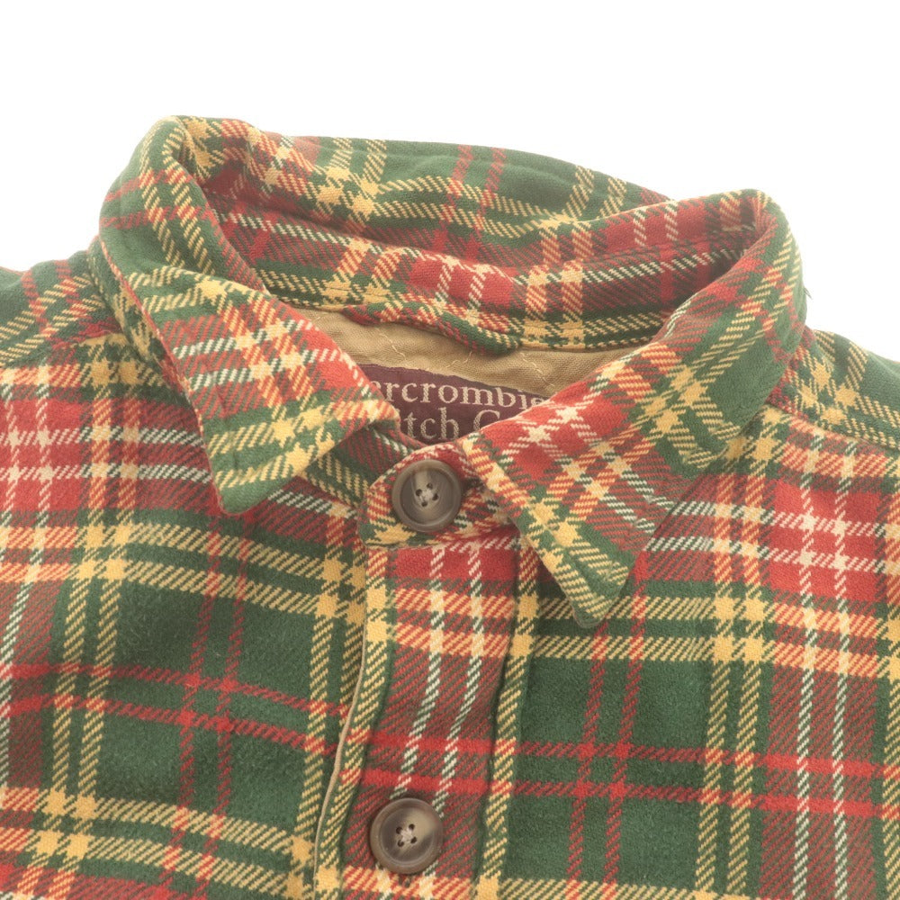 ■ Abercrombie & Fitch アバクロンビー＆フィッチ ジャケット アウター チェック 内側キルティング ビンテージ メンズ L マルチカラー