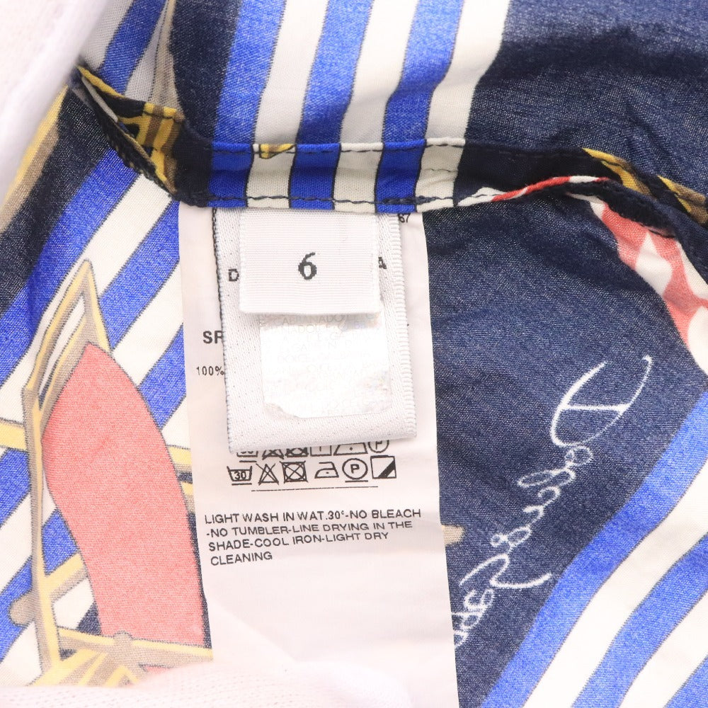 ■ ドルチェ&ガッバーナ シャツ トップス 総柄 キッズ 男の子 6 （113～119cm） ネイビー レッド