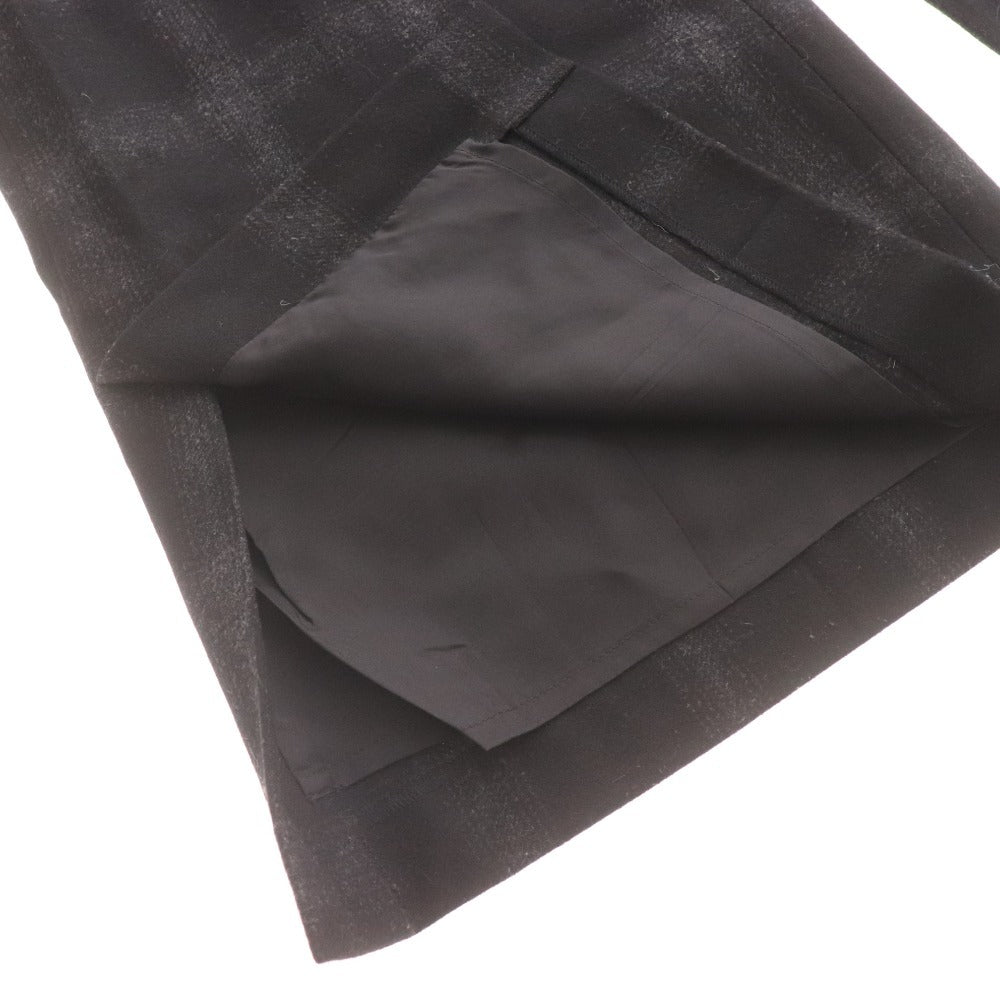 ■ アドーア パンツ ボトムス チェック ワイド 裾スリット レディース 36 （S相当） ブラック