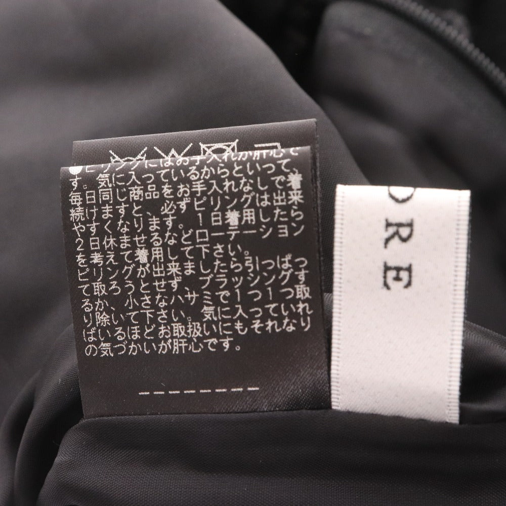 ■ アドーア パンツ ボトムス チェック ワイド 裾スリット レディース 36 （S相当） ブラック