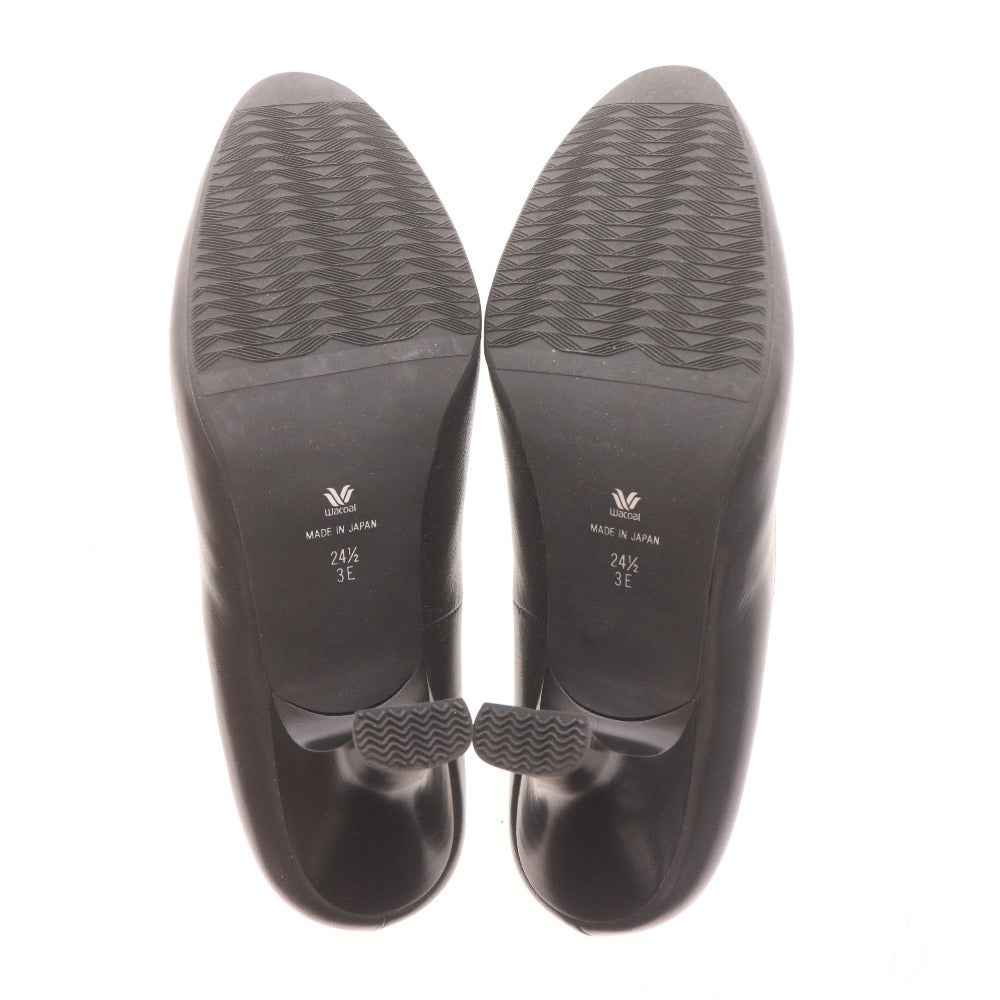 ■ ワコール パンプス ハイヒール 靴 サクセスウォーク レディース 24 1/2 ブラック 箱付き