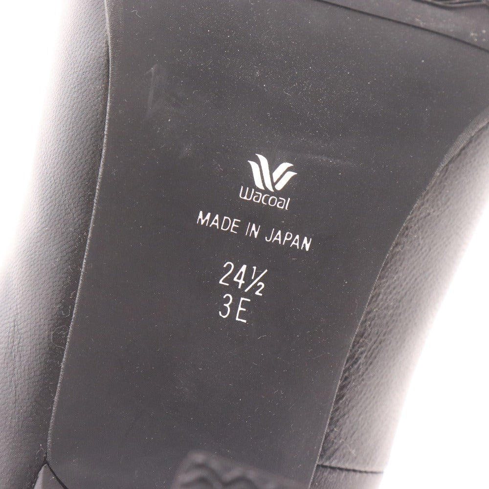 ■ ワコール パンプス ハイヒール 靴 サクセスウォーク レディース 24 1/2 ブラック 箱付き
