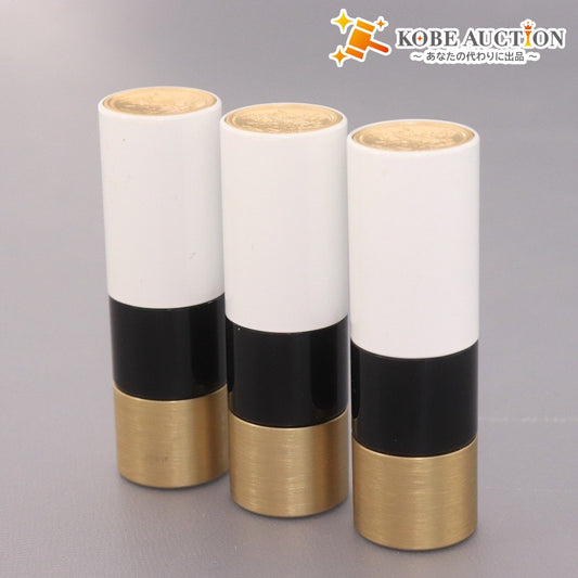■ Hermès Cosmetics Lipstick 3-Piece Set (Bulk Sale) Rouge à Lèvres Satine 40