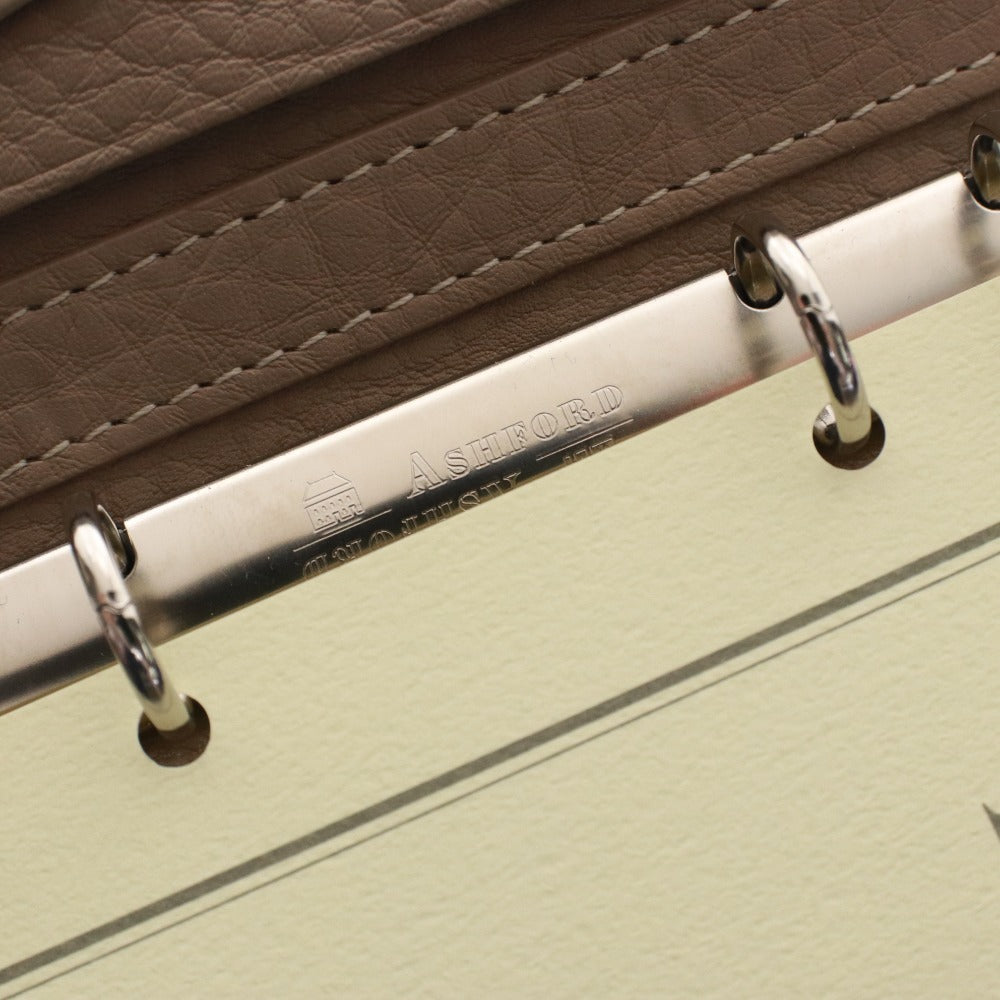 Ashford Sylph B6 System Organizer (7213-061), Bible Size, Leather, Taupe, Beige, for Men and Women, Box Included, Unused